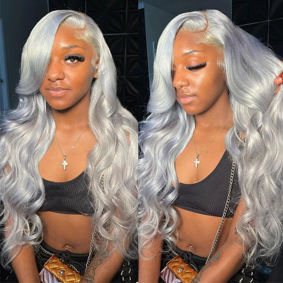 Thumbnail: Silver Grey Body Wave 13x4 & 13x6 HD Lace Front Brazilian Wig