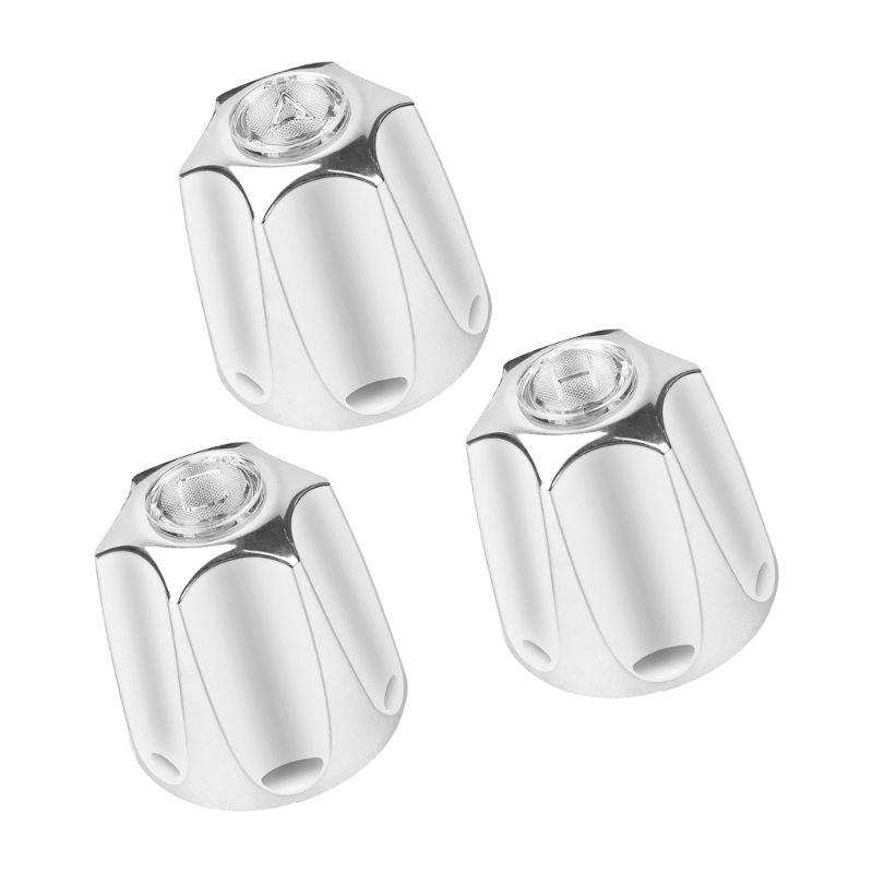 Thumbnail: Chrome Shower Faucet Handle Replacement Set with Diverter Trim Kit