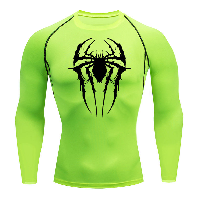 Thumbnail: Men’s Spider Graphic Compression Tee – Athletic Rash Guard Sportswear