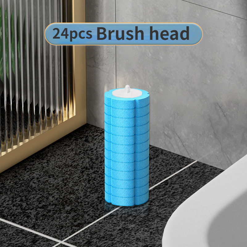 Thumbnail: Disposable Toilet Brush – Wall-Mounted Long Handle with Replaceable Head