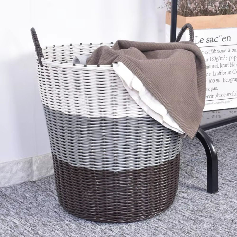 Dirty Clothes Foldable Woven Laundry Basket