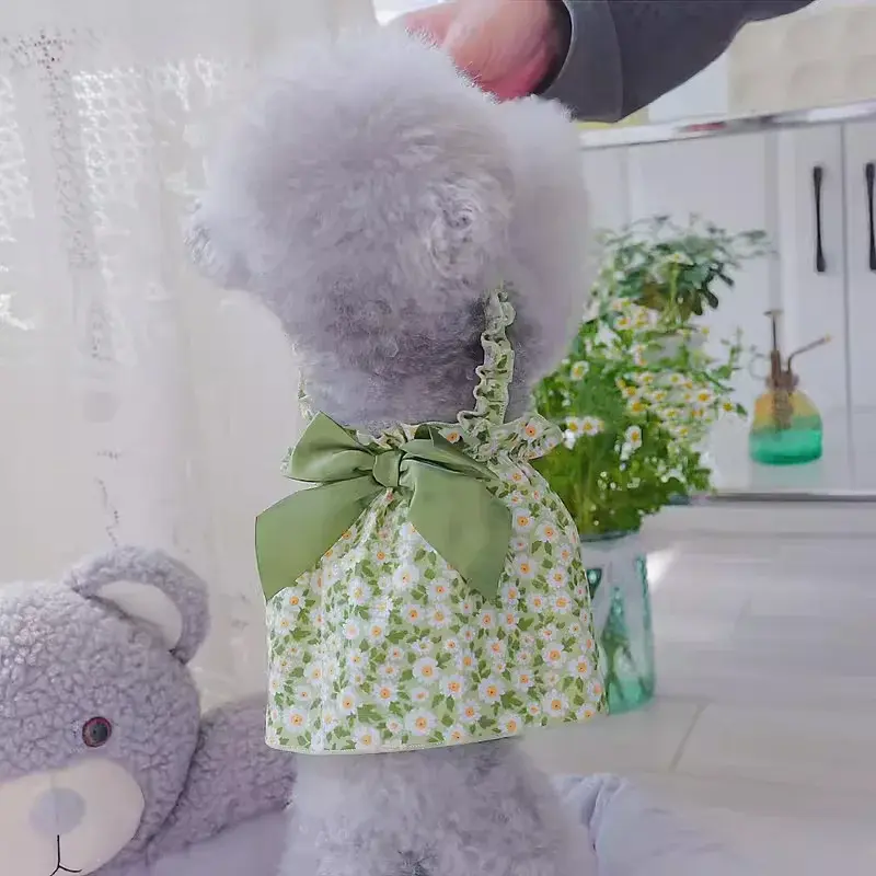 Thumbnail: Summer Floral Pet Dress – Cute Nylon Suspender Skirt for Cats & Small Dogs