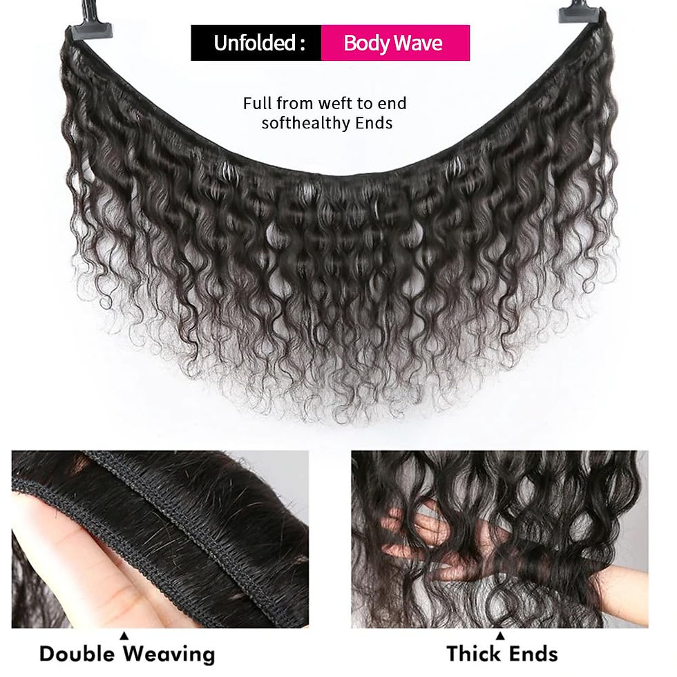 Thumbnail: Brazilian Body Wave Human Hair Bundles 30–40 Inch Remy Extensions