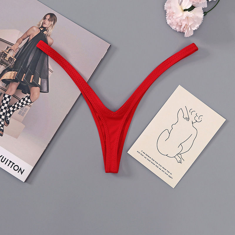 Thumbnail: Low Waist Deep V Thong Secret Clothes for Women Breathable Sexy Fit