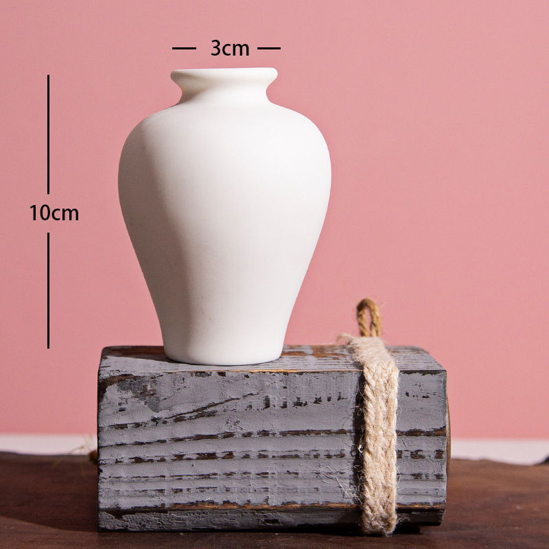 Thumbnail: Ornaments Ceramic Small Flower Bottle White Vase