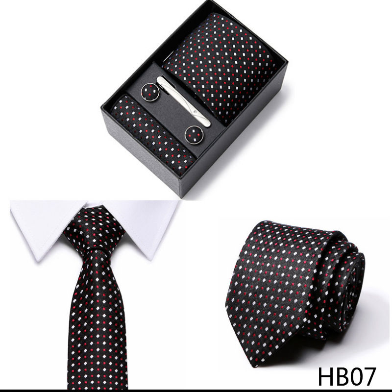 Thumbnail: Men’s 7.5cm Handmade Silk Necktie Gift Set Wedding Box