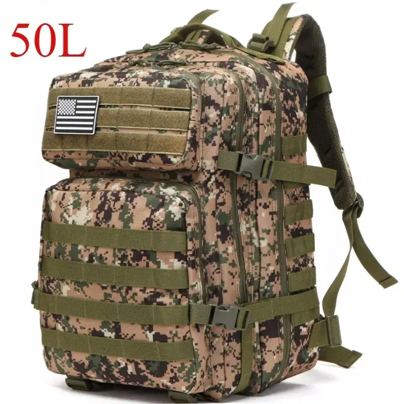 Thumbnail: Tactical Molle Backpack – 25L/50L Capacity for Hiking, Camping & Travel