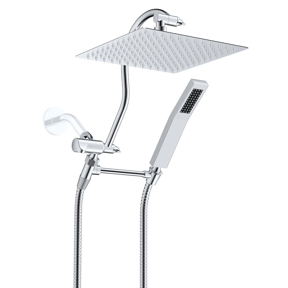Thumbnail: 10-Inch All-Metal High-Pressure Rainfall Shower Head Combo