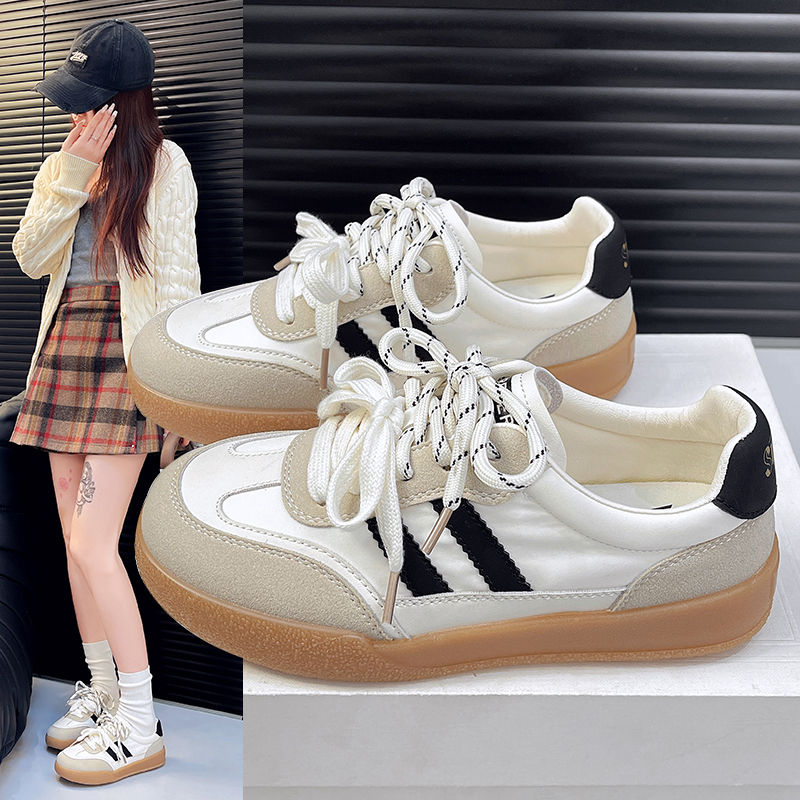 Thumbnail: Womens Wide Toe Casual Walking Sneakers for Autumn with Soft Comfortable Sole