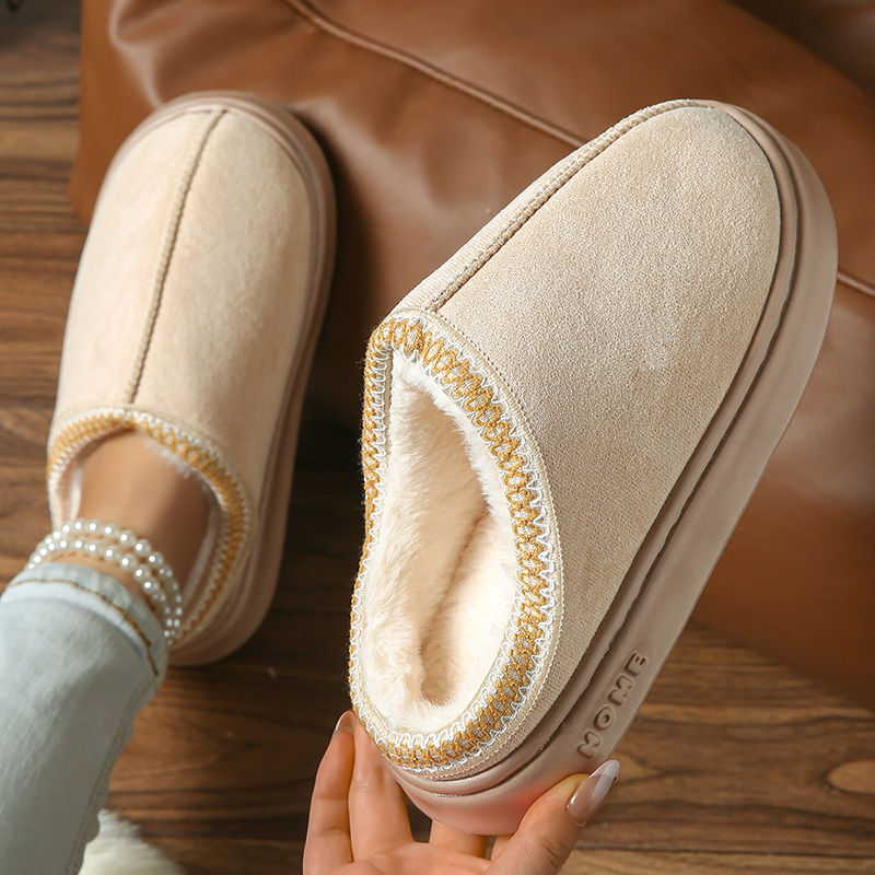 Thumbnail: Fashion Women’s Fluffy Winter Slippers – Indoor Plush Designer Shoes