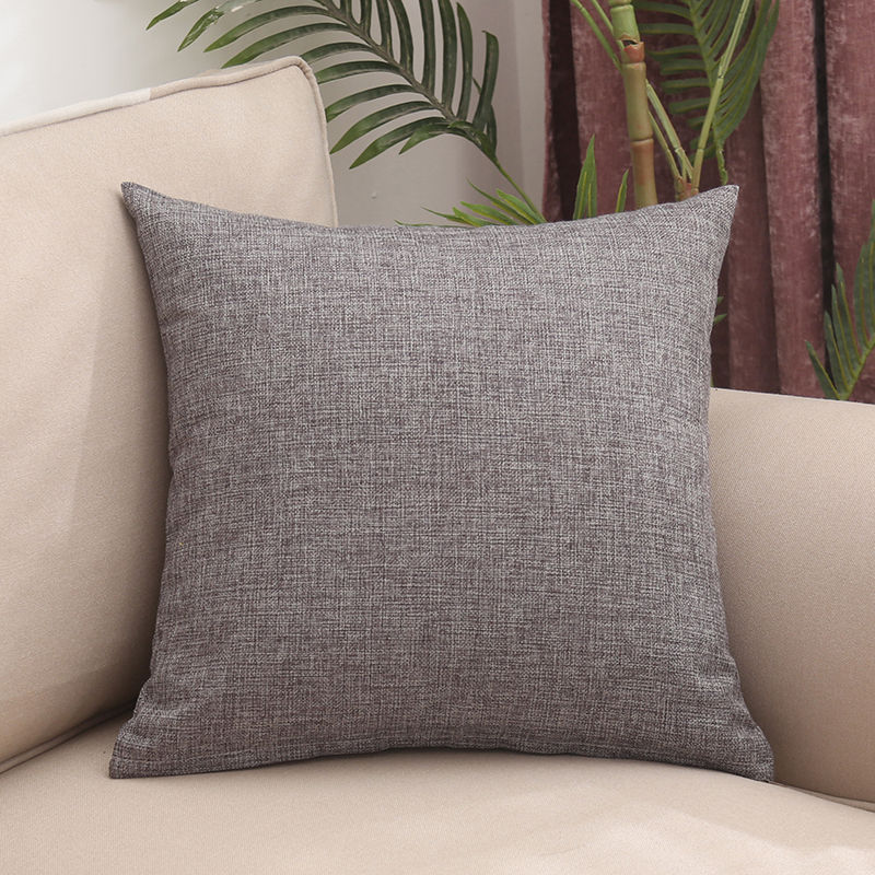 Thumbnail: Solid Thickened Square Pillow Cover for Sofa and Living Room