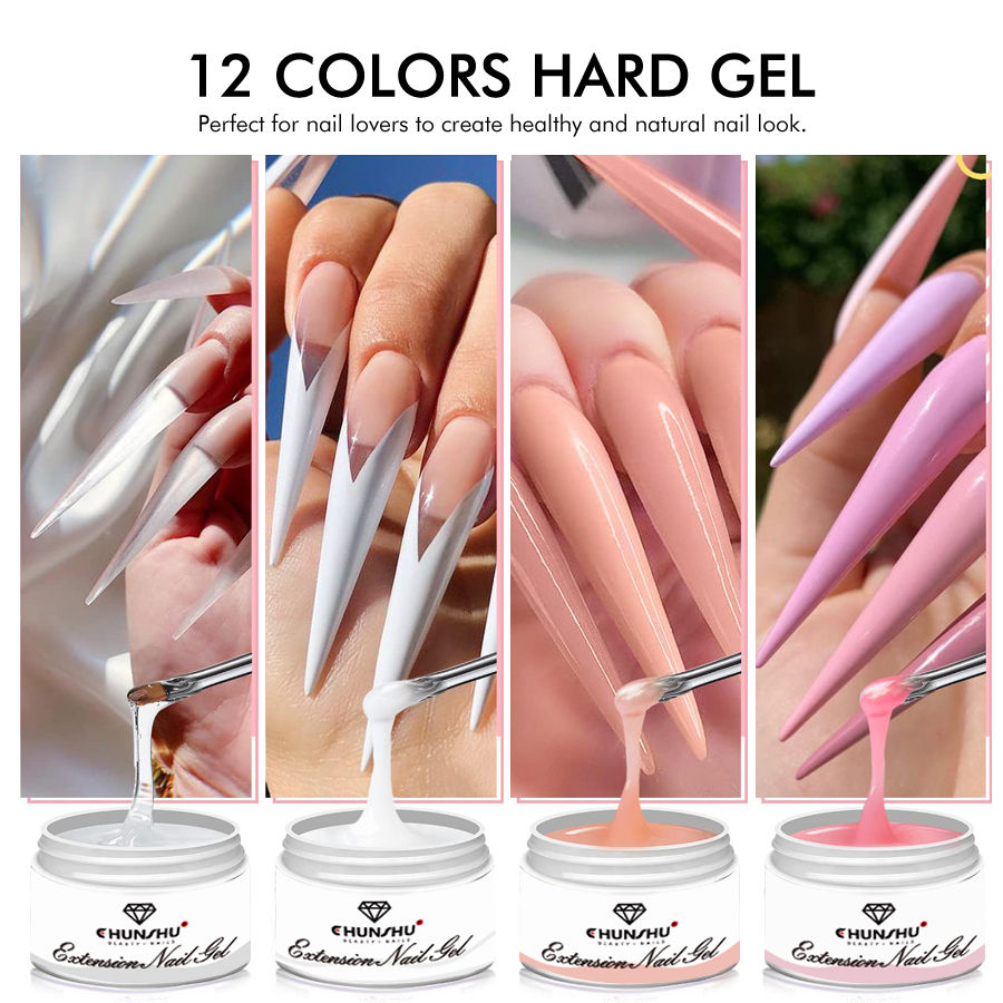 Thumbnail: 30ml Hard Builder Gel for Nail Extension Milky White Self-Leveling UV Gel