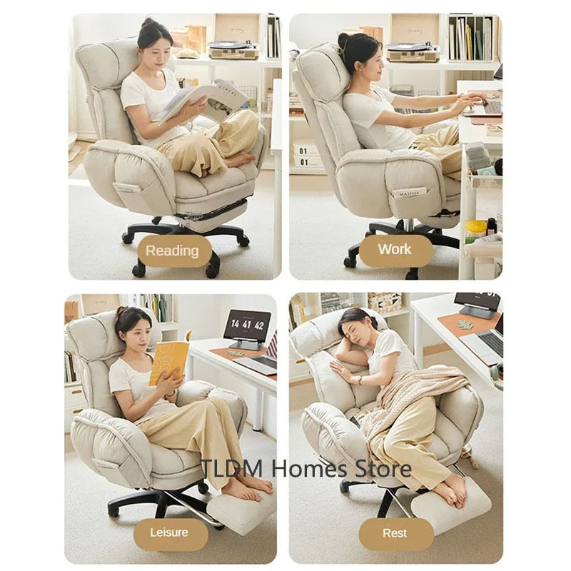 Thumbnail: DUTRIEUX Ergonomic Gaming Office Chair – Reclining Swivel with Foot Pedal