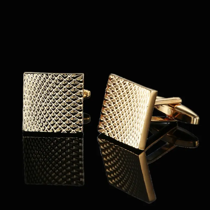 Thumbnail: Men’s High-Quality Brass Laser Engraved Cufflinks for Business Suits