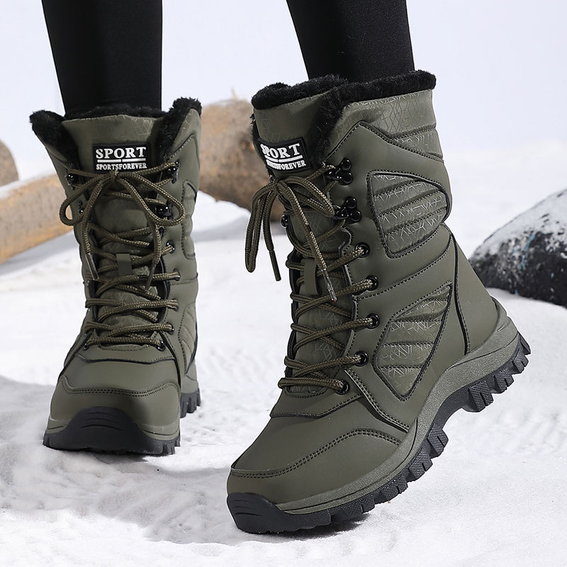 Thumbnail: Women Winter Waterproof High Top Warm Snow Boots