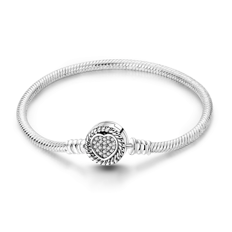 Thumbnail: Elegant Silver Bracelet with Leaf Clover Butterfly Heart Adjustable 17 to 20CM
