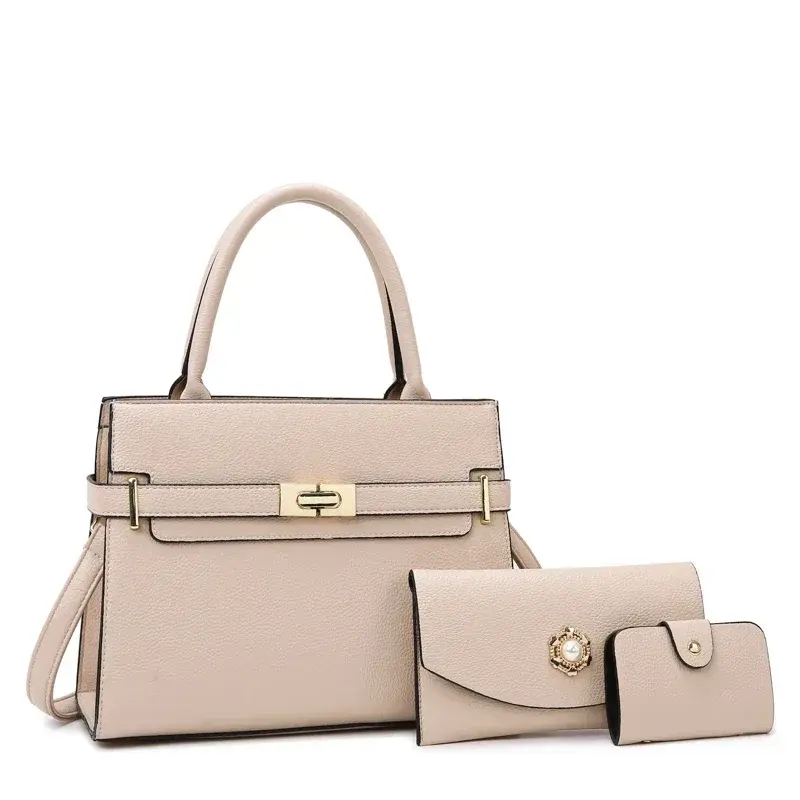 Thumbnail: 3‑Piece Women’s Handbag Set – Large Capacity PU Shoulder & Crossbody Bags