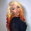 Thumbnail: Highlight Deep Wave Glueless Wig Orange 13x4 Lace Front Human Hair