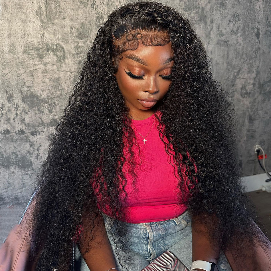 Thumbnail: Pampering 40 Inch Deep Wave Wig HD Lace Front 200% Density Human Hair