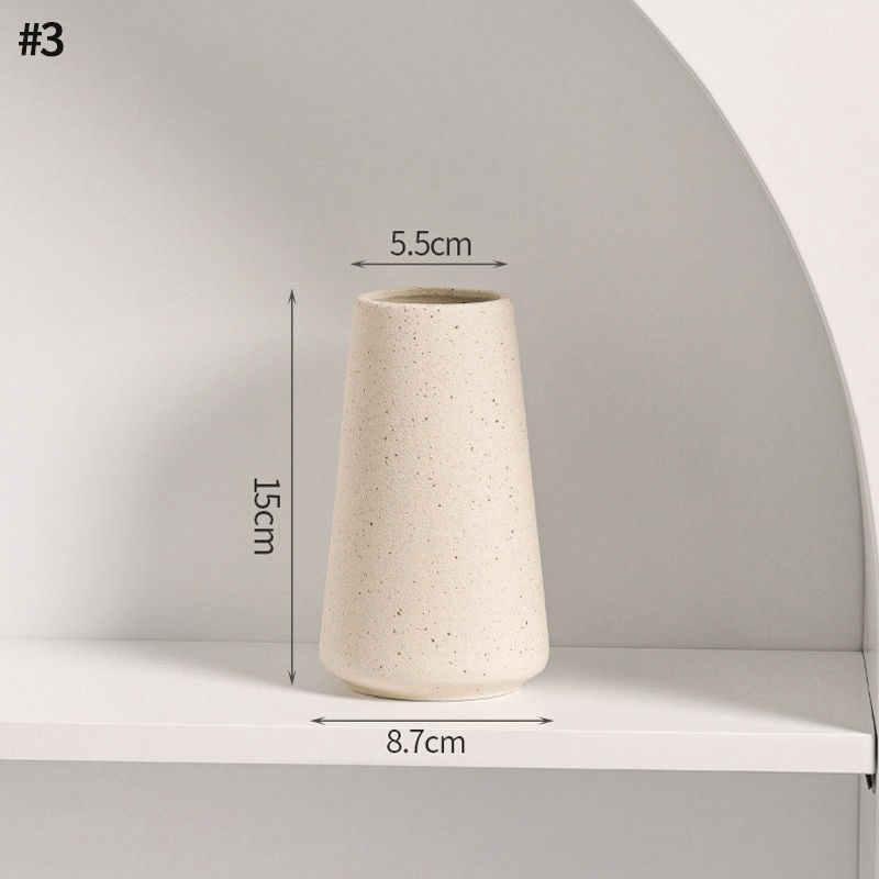 Thumbnail: White Ceramic Nordic Vase – Tabletop Decorative Flower Pot for Home