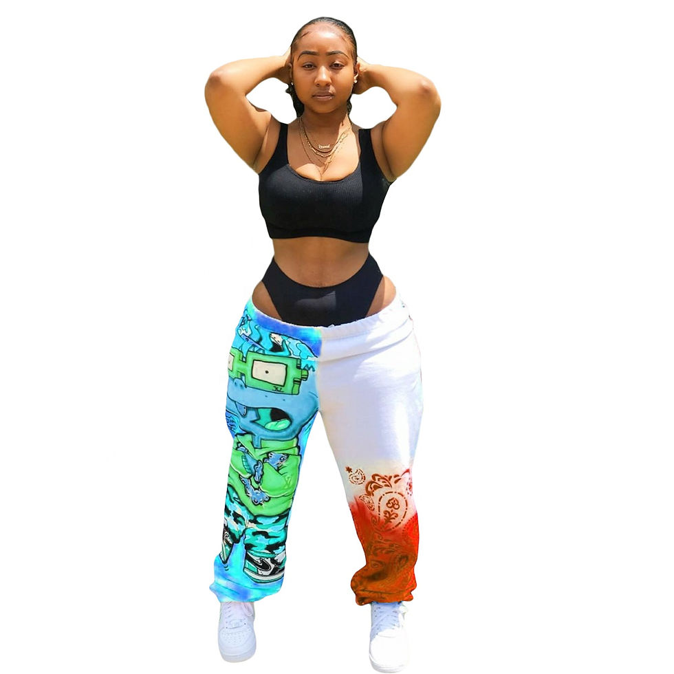 Thumbnail: Casual Loose Winter Sportswear Jogging Pants and Top Set for Women Letter Print