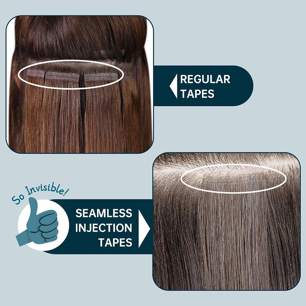 Thumbnail: Full Shine Virgin Tape-In Hair Extensions – Hand-Tied PU Skin Weft, 12.5g Set