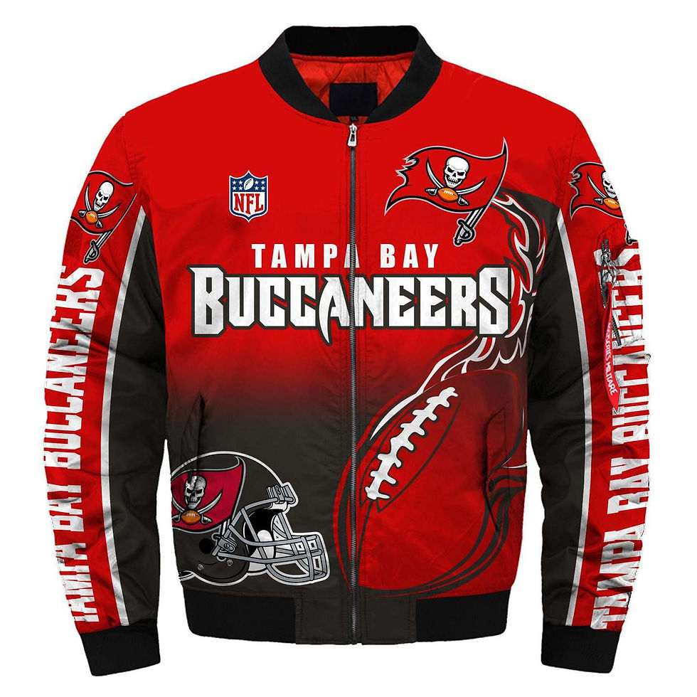 Thumbnail: American Football Bear Print Bomber Jacket Casual Fall Style