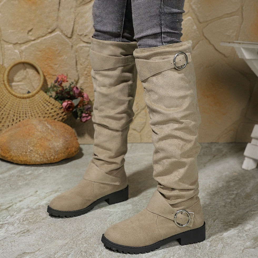 Thumbnail: Womens Low Heel Fashion Shoes for Autumn and Winter European and American Style