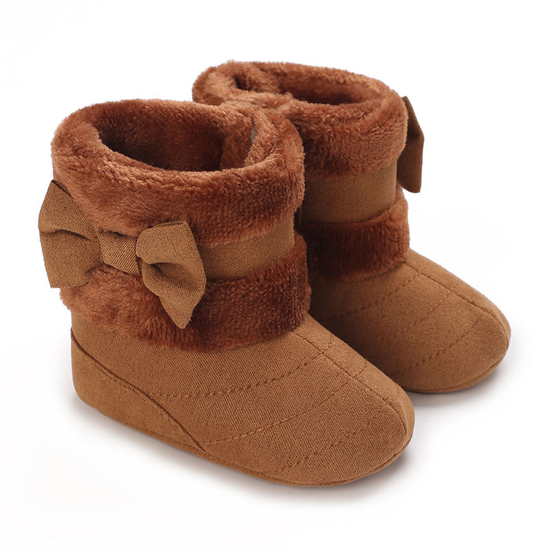 Thumbnail: Baby Girl Winter Plush Snow Boots – Warm Cotton Lined Comfort Shoes (0–18M)