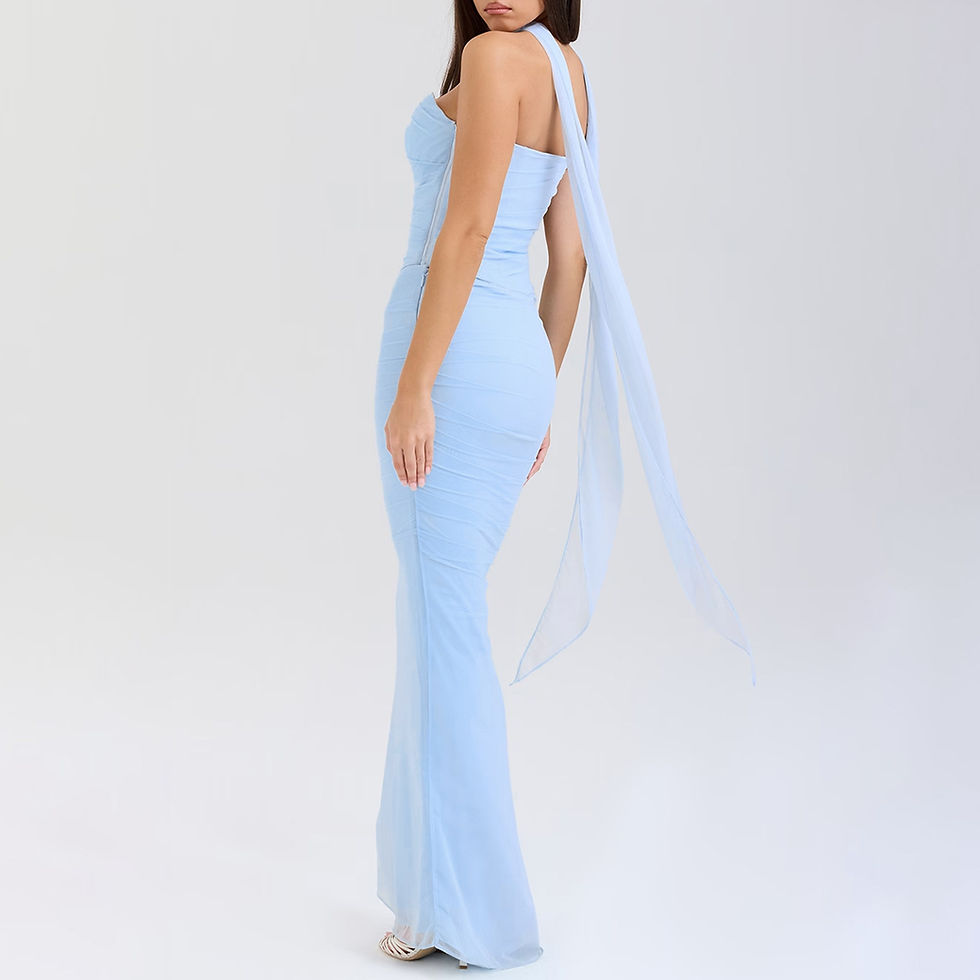 Thumbnail: Women 2-Piece Dress Set with Scarf