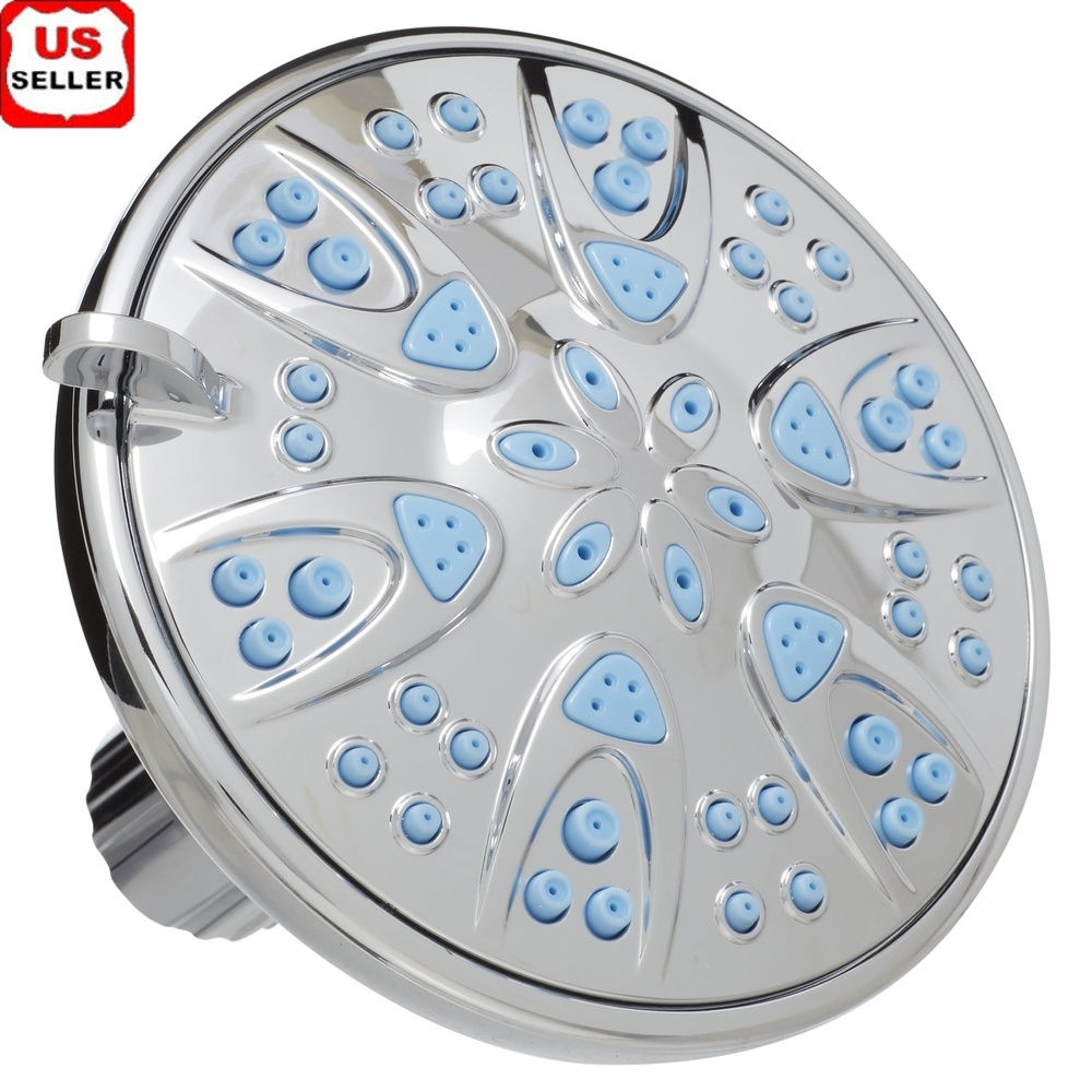 High-Pressure Antimicrobial Shower Head with 6 Spray Settings