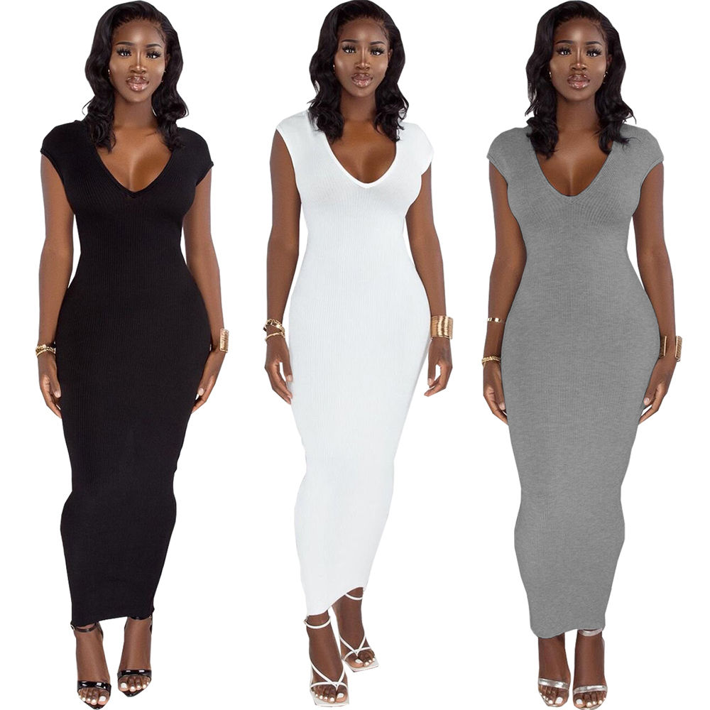 Skinny Print Backless Spaghetti Strap Maxi Sun Dress for Women