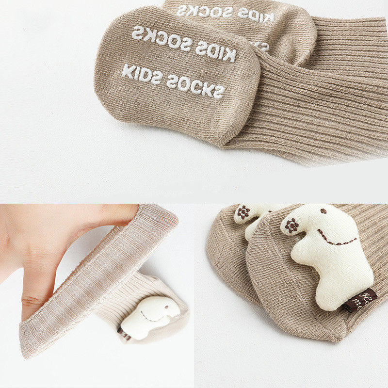 Thumbnail: Lawadka Cotton Socks for Newborns – Anti-Slip Cartoon Infant Floor Socks