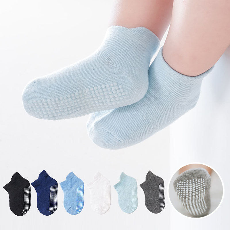 Thumbnail: 6 Pairs Kids Non-Slip Socks–Indoor Floor Socks for Toddlers & Children(0–6 Year)