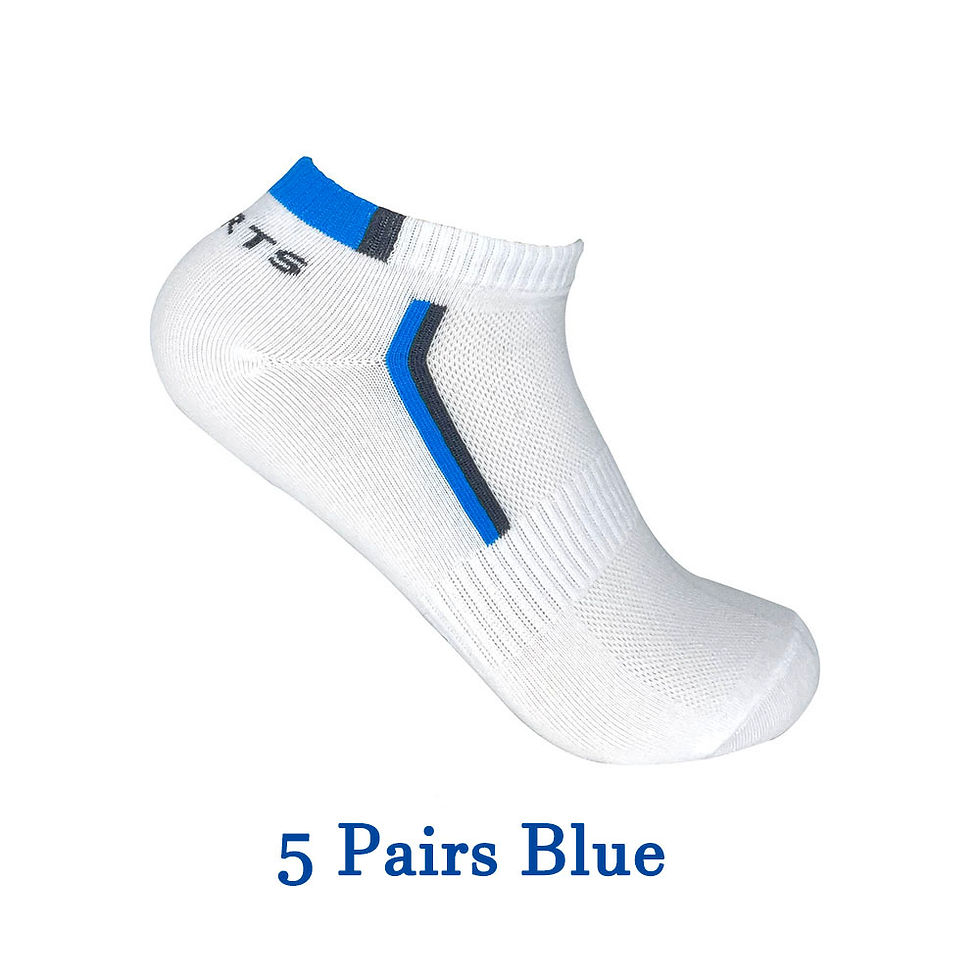 Thumbnail: LKWDer Mesh Cotton Sports Socks – 5 Pairs Men’s Ankle Low-Cut Summer Casual