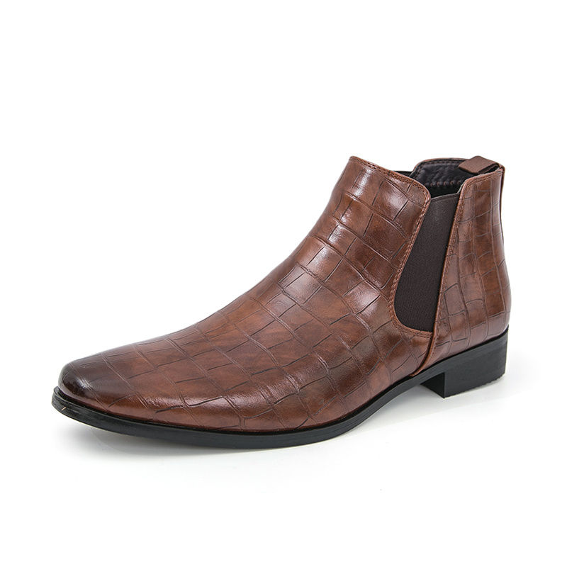 Thumbnail: Mens Chelsea Boots Big Size Fashion Leather Dress Ankle Style