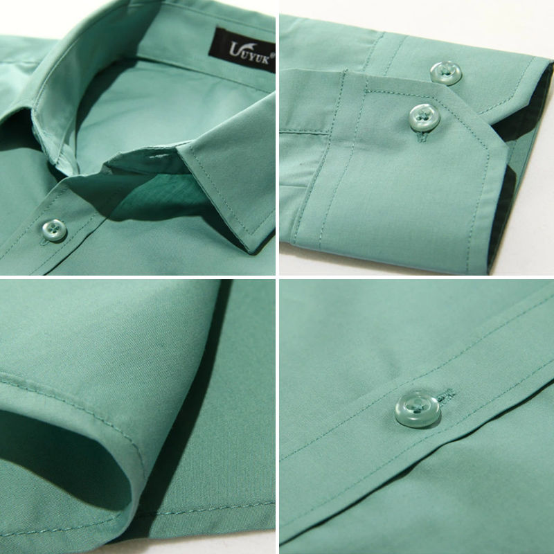Thumbnail: Men's Candy Color Shirt – Long Sleeve Solid Casual Spring Wear