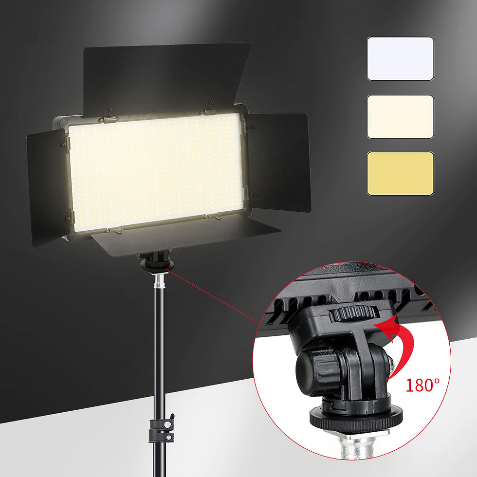 Thumbnail: LED Video Light Panel with Bi-Color 3200K–5600K & 0–100% Dimming