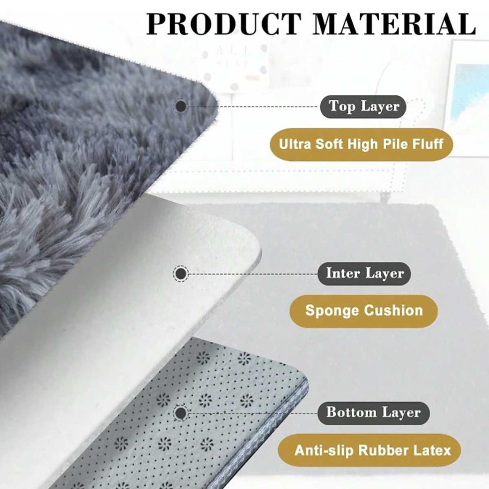Thumbnail: Plush Carpet for Living Room – Soft Fluffy Modern Rug for Sofa & Floor