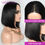 Thumbnail: Glueless Straight Bob Wig – 4x4 Transparent Lace Human Hair