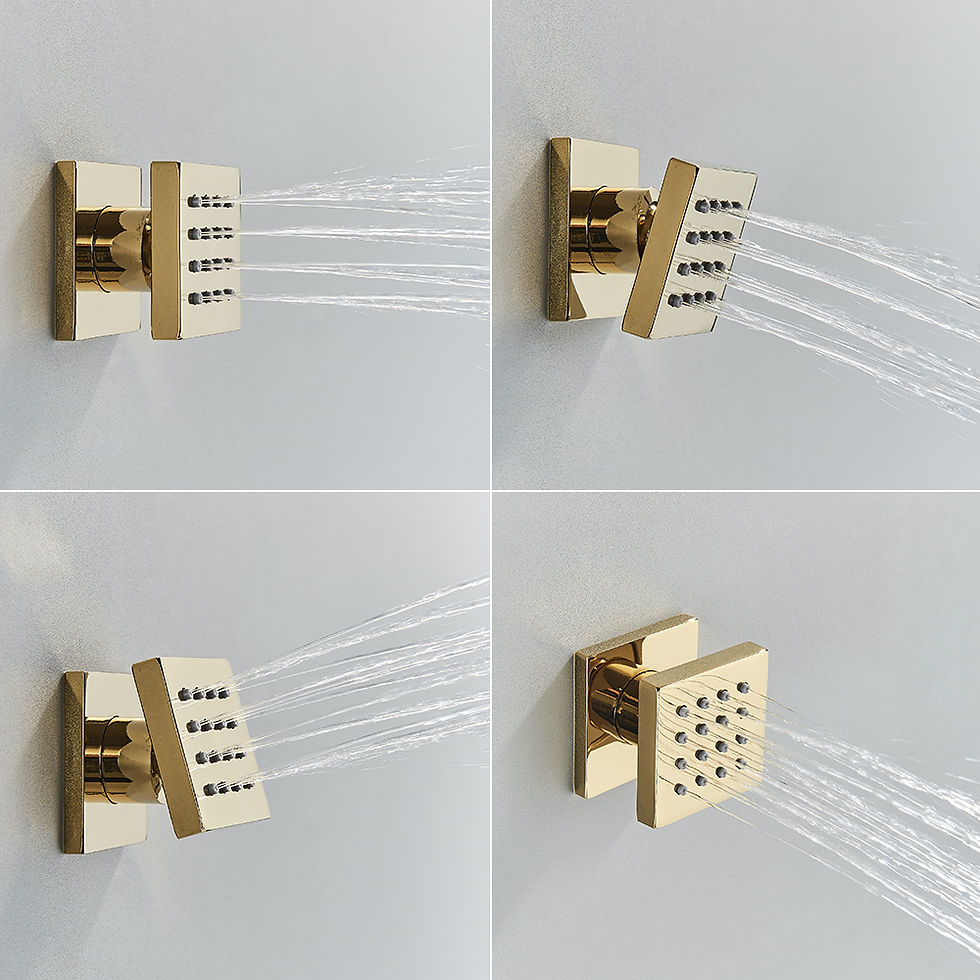 Thumbnail: Brass Square Shower Body Jets – 4–6pc Concealed SPA Massage Sprays