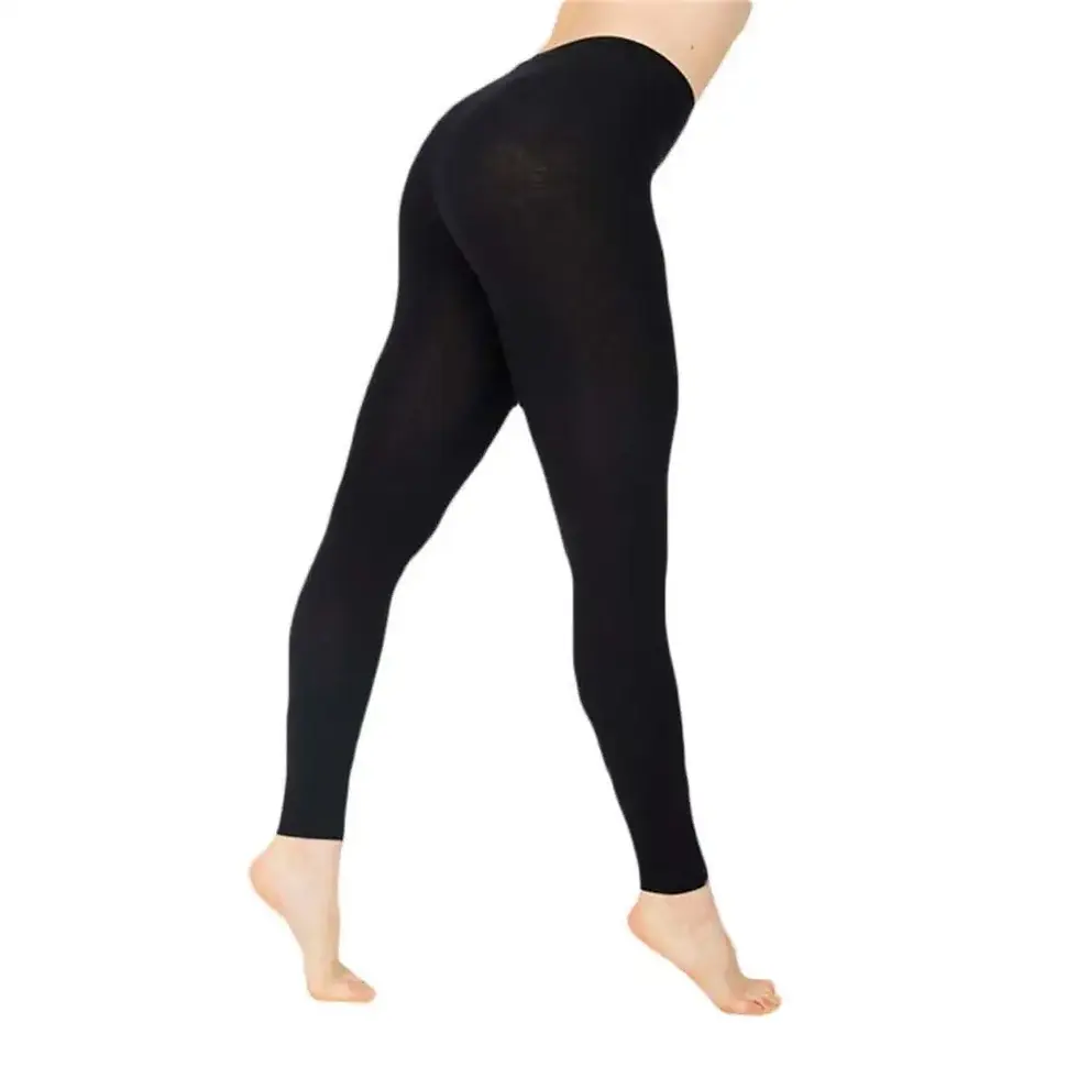 Thumbnail: High Stretch Shiny Elastic Waist Casual Workout Gym Leggings