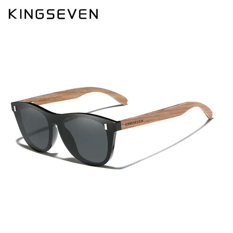 Thumbnail: KINGSEVEN Handmade Black Walnut Sunglasses Wood & Original Wood Accessories