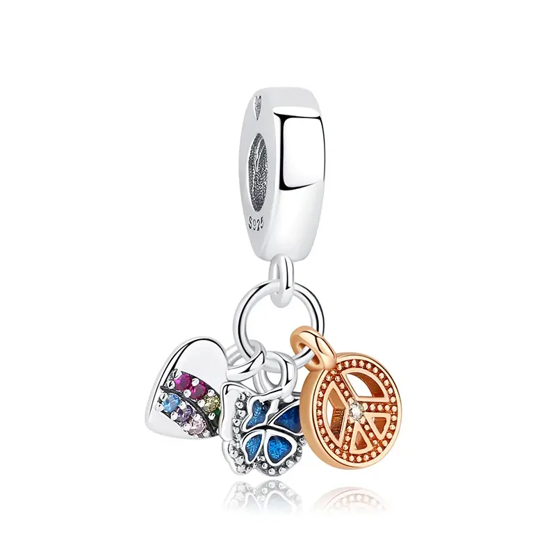 Thumbnail: Original 925 Sterling Silver Charm Bead Family Tree Mom Pendant