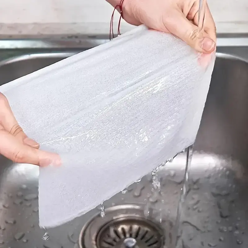 Thumbnail: Disposable Non‑Woven Dishcloth Roll – 100/50 Pcs Kitchen Cleaning Rags