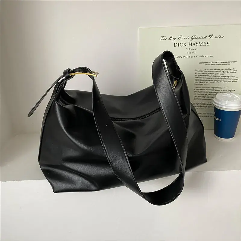 Thumbnail: Leather Boston Handbag for Women Casual Large Capacity Shoulder Crossbody Bag