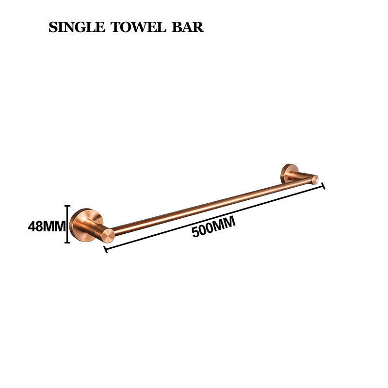 Thumbnail: Brushed Rose Gold Bathroom Hardware Set – Toilet Paper Holder & Accessories