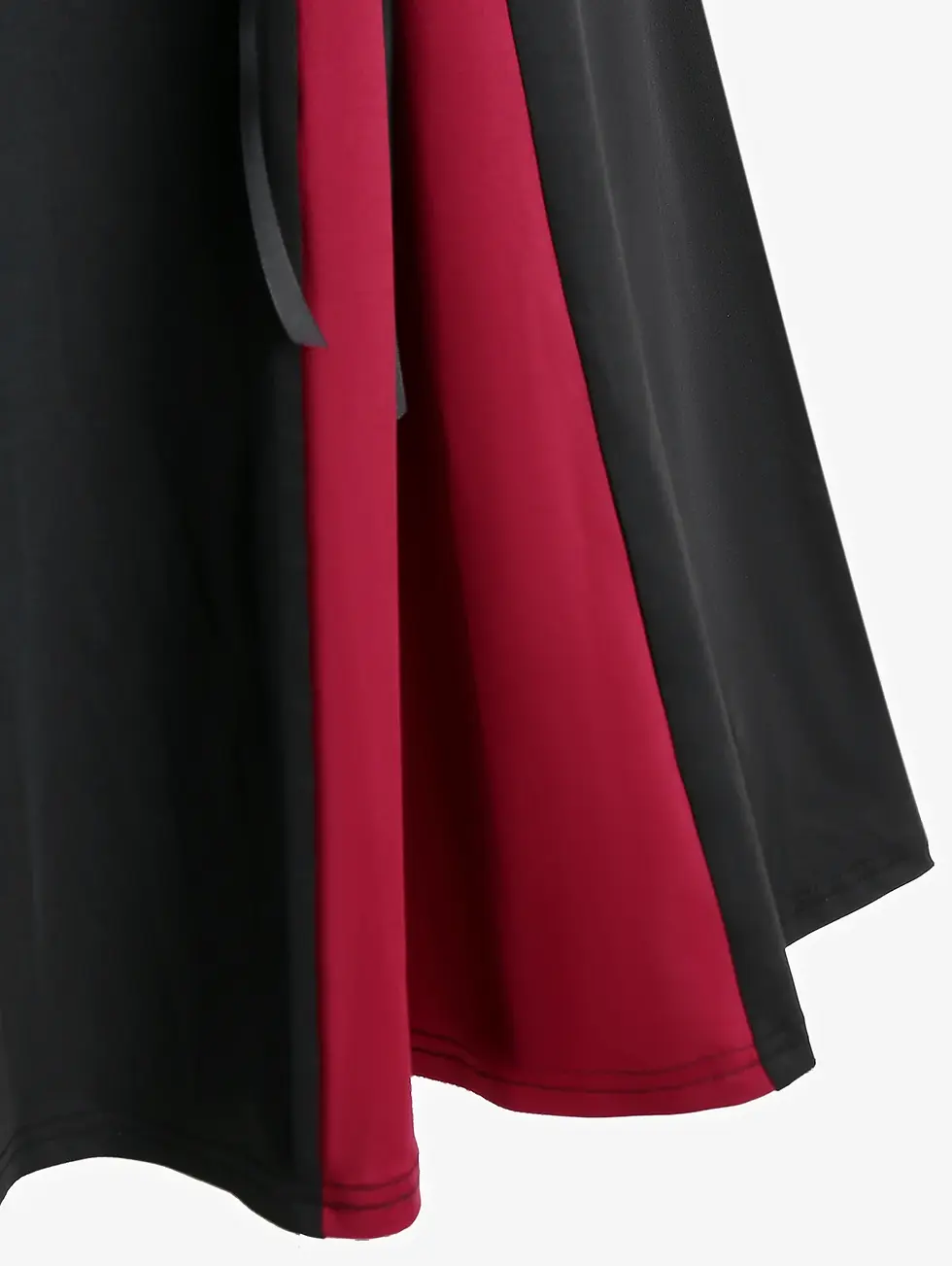 Thumbnail: Plus Size Gothic Lace Up Midi Skirt with Godet Hem and Y2K A Line Design