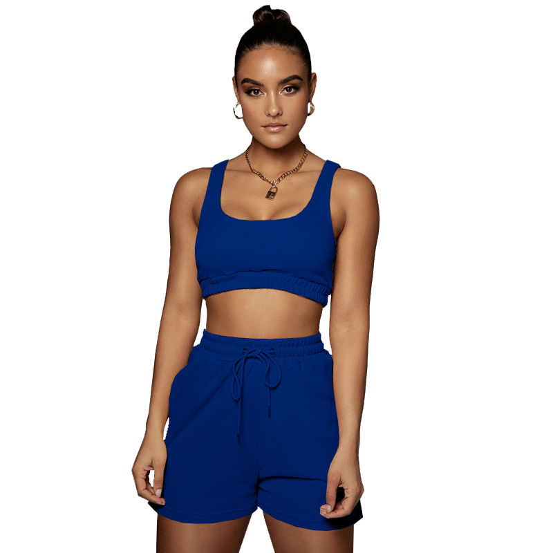 Thumbnail: Women’s Crop Top and Jogger Shorts Two‑Piece Activewear Set