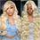 Thumbnail: Honey Blonde Body Wave HD Lace Front Wig High Density Human Hair